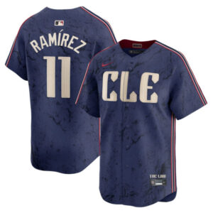 Men's Cleveland Guardians Jose Ramirez Navy Jersey